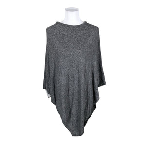 Naisten Cashmere - Poncho, koko 38 - Harmaa (2)
