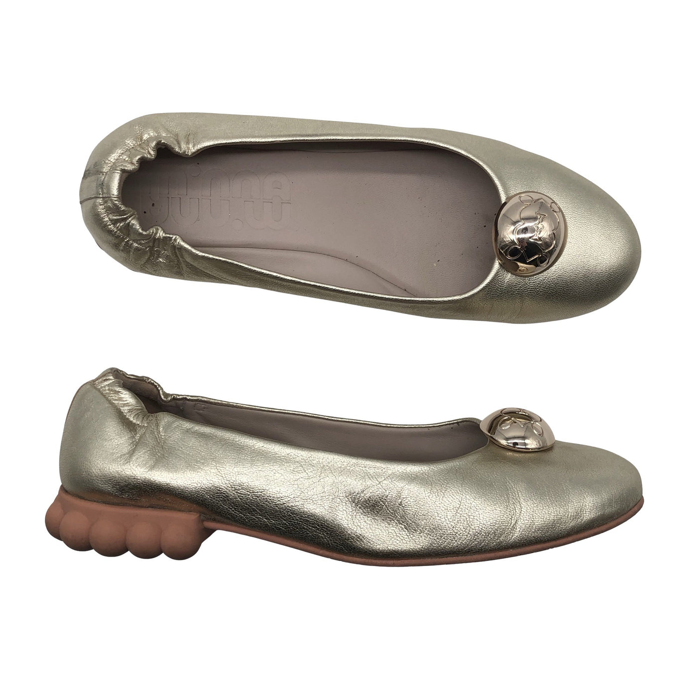 Naisten MINNA MINNA by Minna Parikka - Ballerinat, koko 40 - Kulta (1)