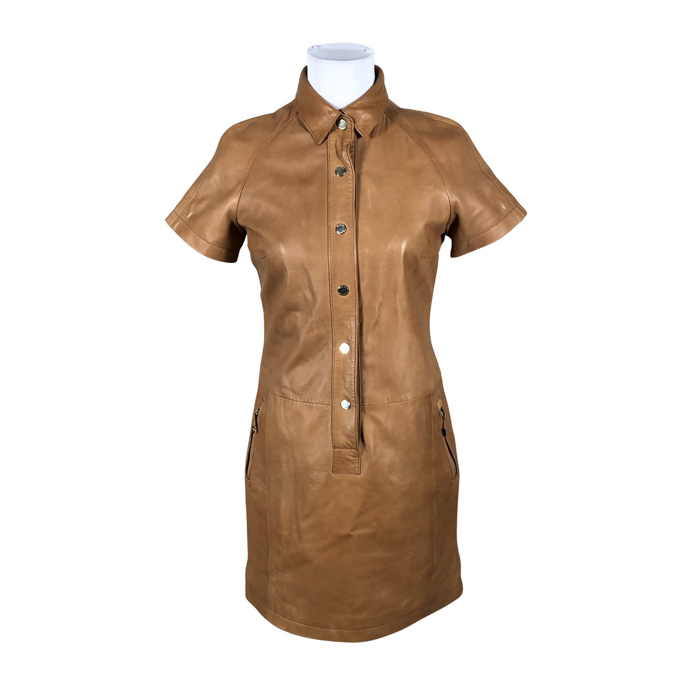 Naisten Massimo Dutti - Kangasmekko, koko 38 - Ruskea (2)