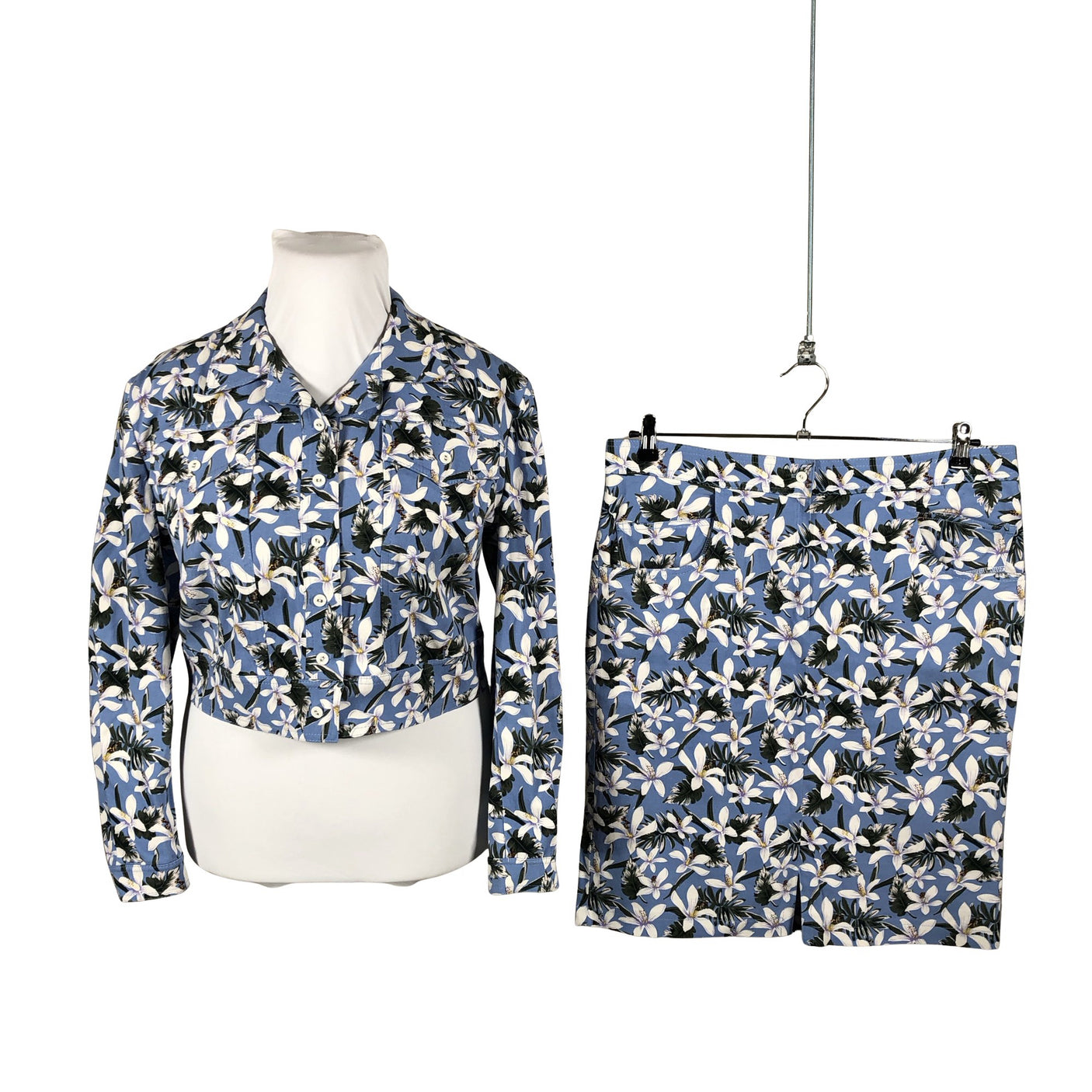 Naisten Handmade - Jakkupuku, koko 44 - Sininen (1)