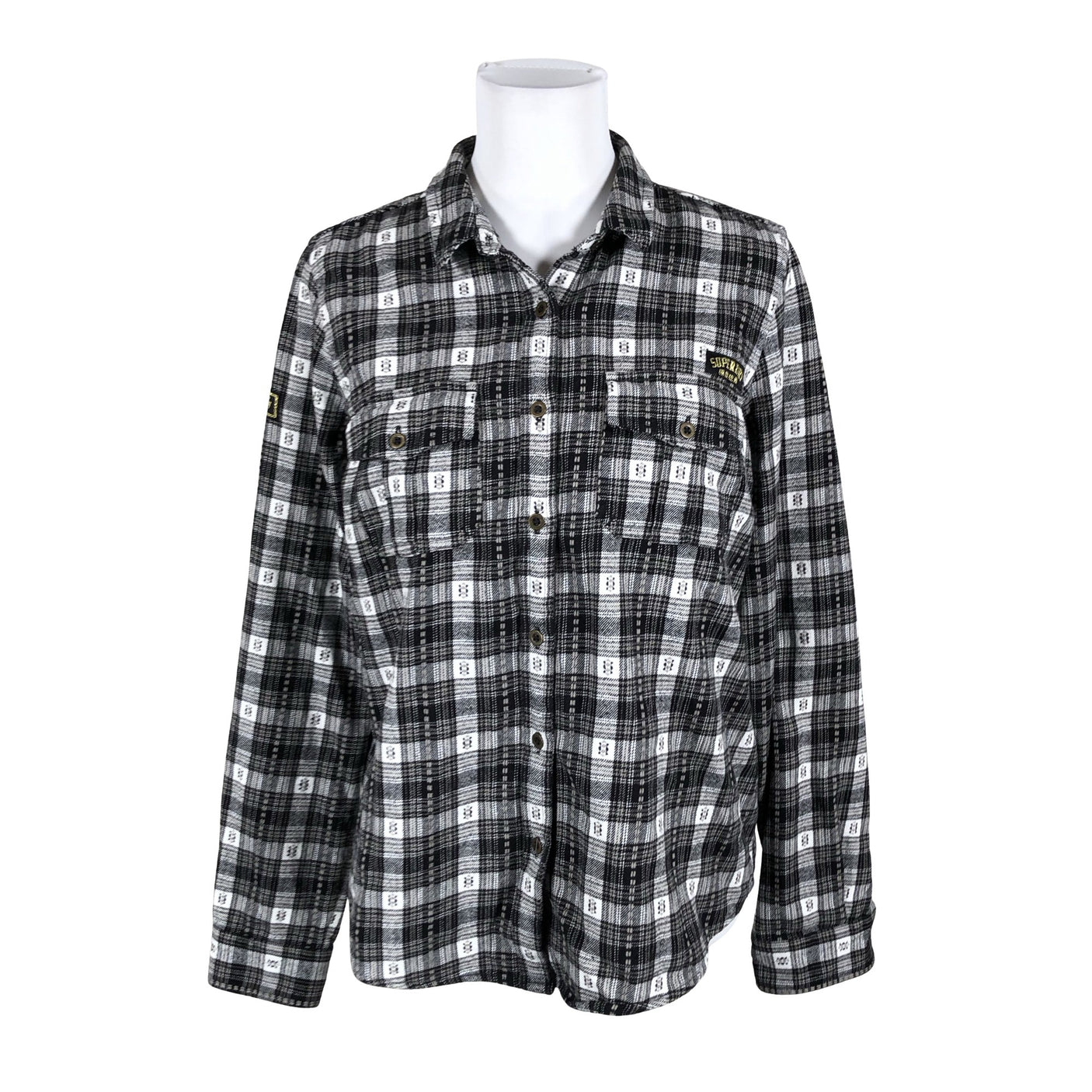 Naisten Superdry - Flanellipaita, koko 42 - Musta (1)