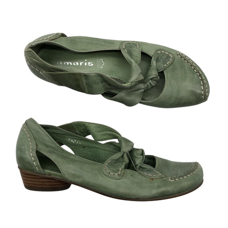 Naisten Tamaris - Korkokengät, koko 38 - Vihreä (2)