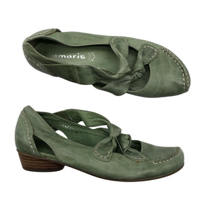 Naisten Tamaris - Korkokengät, koko 38 - Vihreä (1)