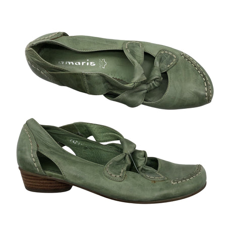 Naisten Tamaris - Korkokengät, koko 38 - Vihreä ()