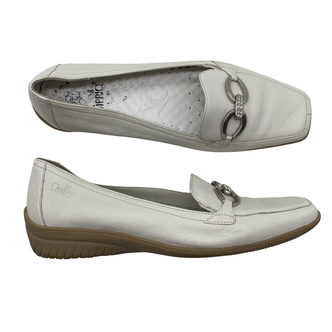 Naisten Caprice - Loaferit, koko 39 - Valkoinen (1)