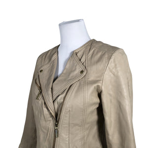 Naisten Andiata - Nahkatakki, koko 36 - Beige (2)