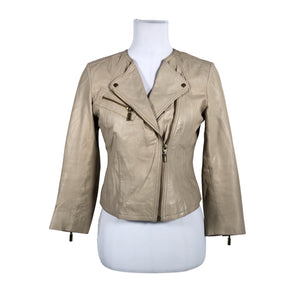 Naisten Andiata - Nahkatakki, koko 36 - Beige (1)