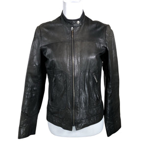 Naisten Esprit - Nahkatakki, koko 36 - Musta (1)