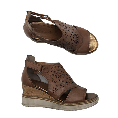 Naisten Tamaris - Kiilakorkosandaalit, koko 37 - Ruskea ()