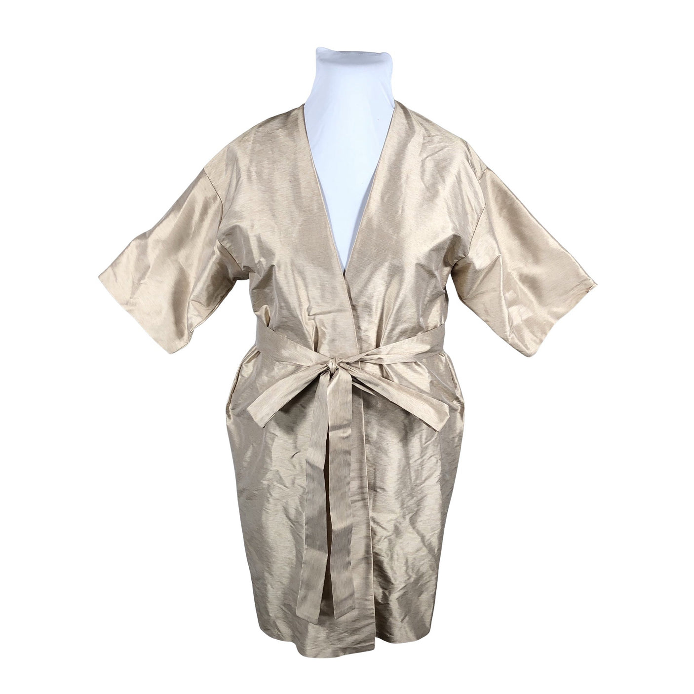 Naisten Handmade - Sifonkimekko, koko 42 - Beige (2)