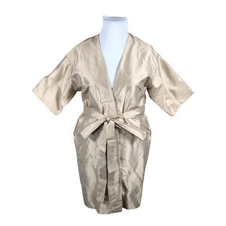 Naisten Handmade - Sifonkimekko, koko 42 - Beige (2)