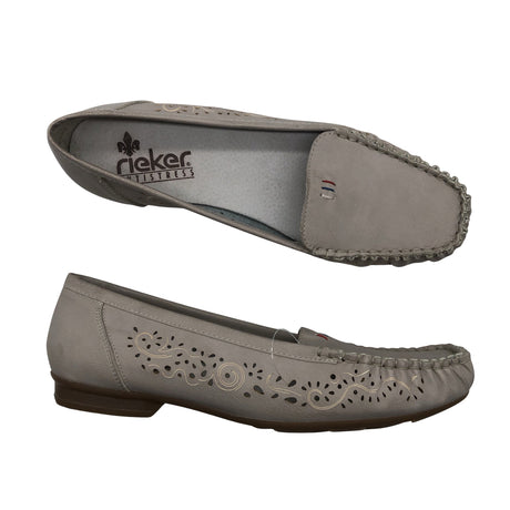Naisten Rieker - Loaferit, koko 42 - Beige ()