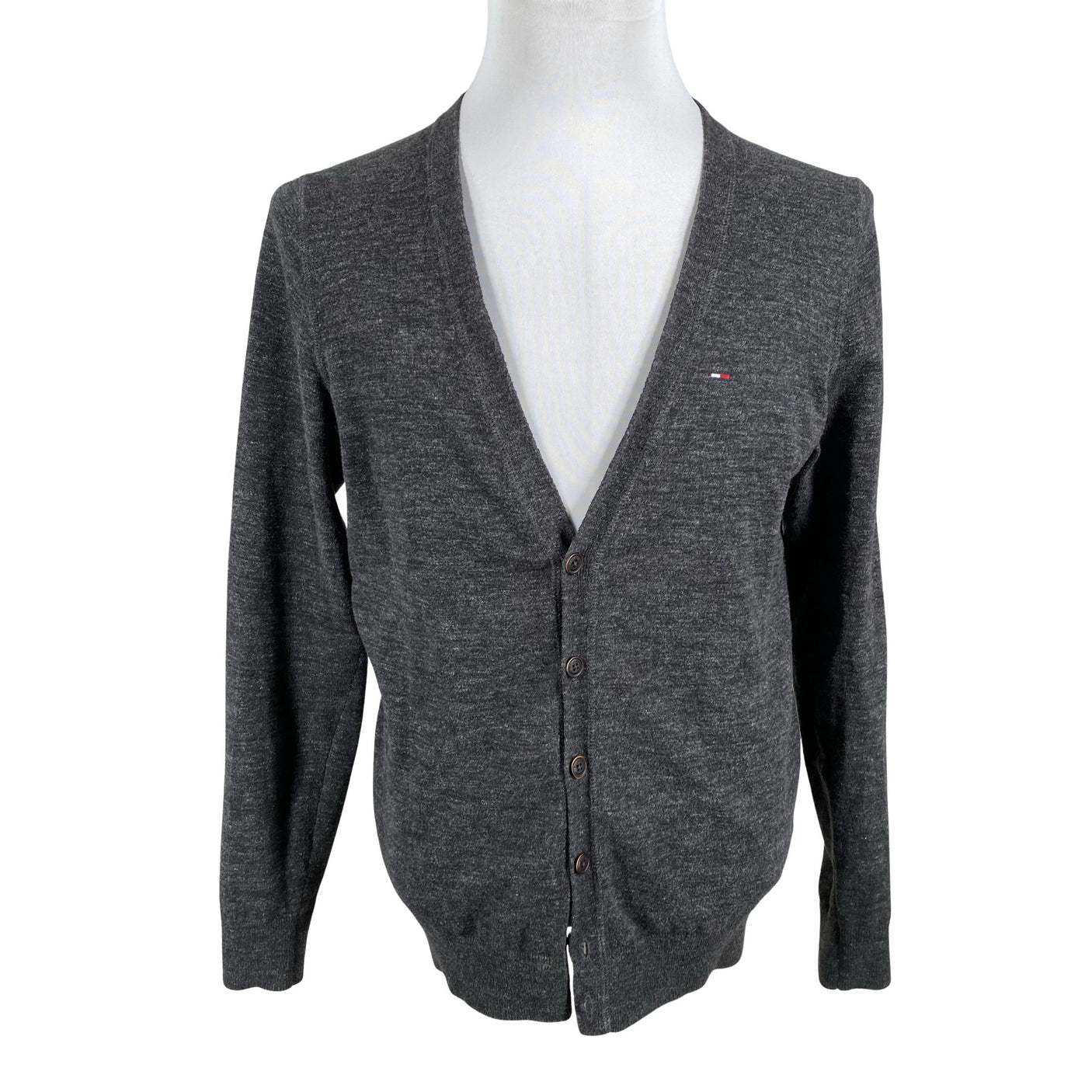 Miesten Tommy Hilfiger - Neuletakki, koko L - Harmaa (1)