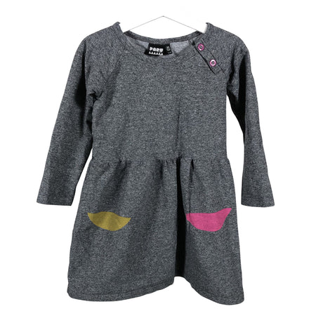 Tyttöjen Papu - Trikoomekko, koko 98 - 104 - Harmaa ()