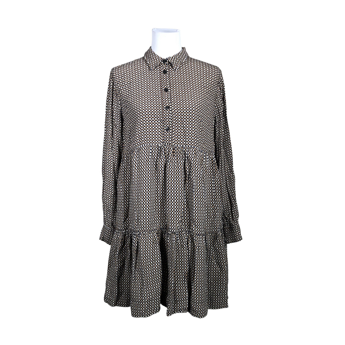 Naisten Ganni - Sifonkimekko, koko 40 - Beige (1)