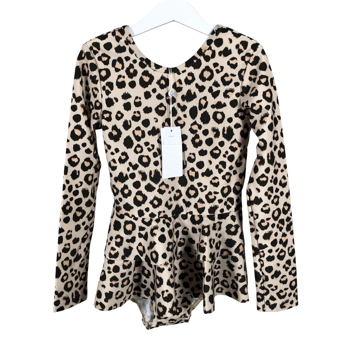 Tyttöjen Gugguu - Uimapuku, koko 128 - 134 - Beige (1)