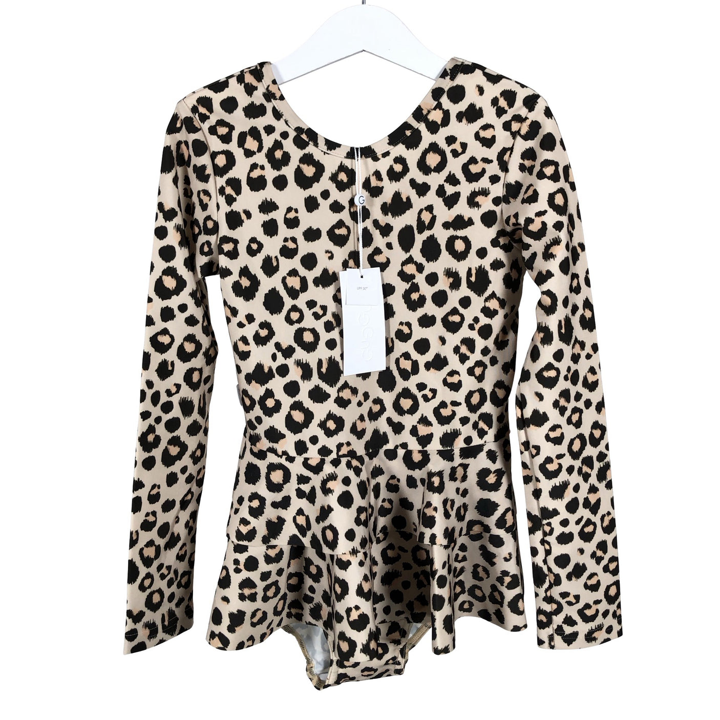 Tyttöjen Gugguu - Uimapuku, koko 128 - 134 - Beige (2)