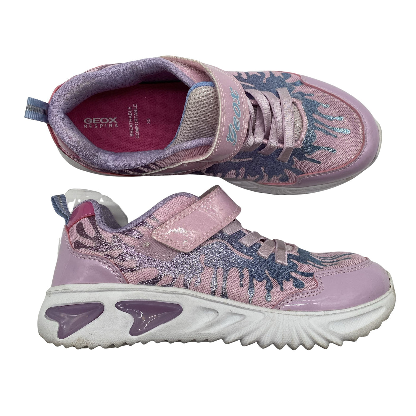 Tyttöjen Geox - Lenkkarit, koko 35 - Vaaleanpunainen (1)