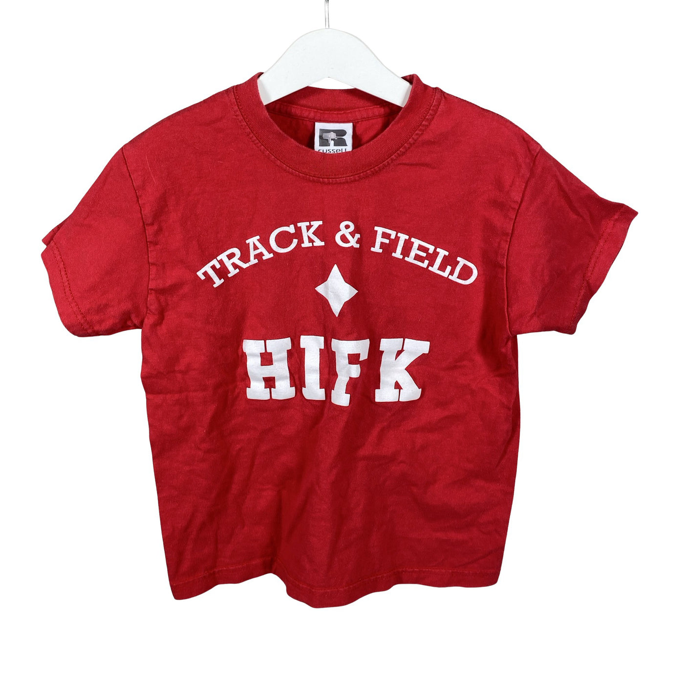 Poikien Russell Athletic - T-paita, koko 122 - 128 - Punainen (1)