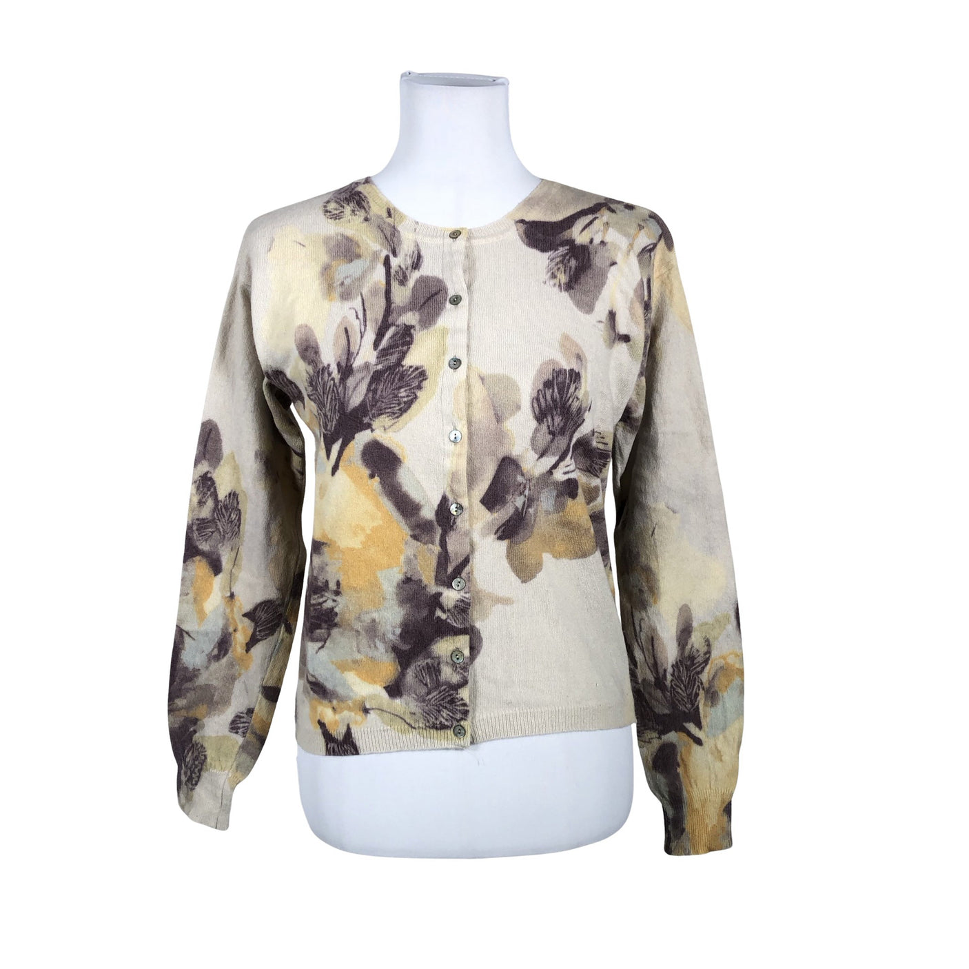 Naisten Benetton - Neuletakki, koko 40 - Beige (1)