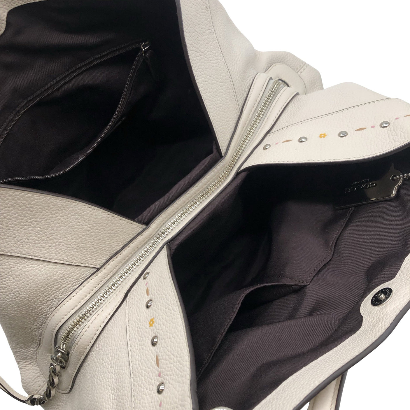 Naisten Coach - Käsilaukku, koko Maxi - Beige (4)