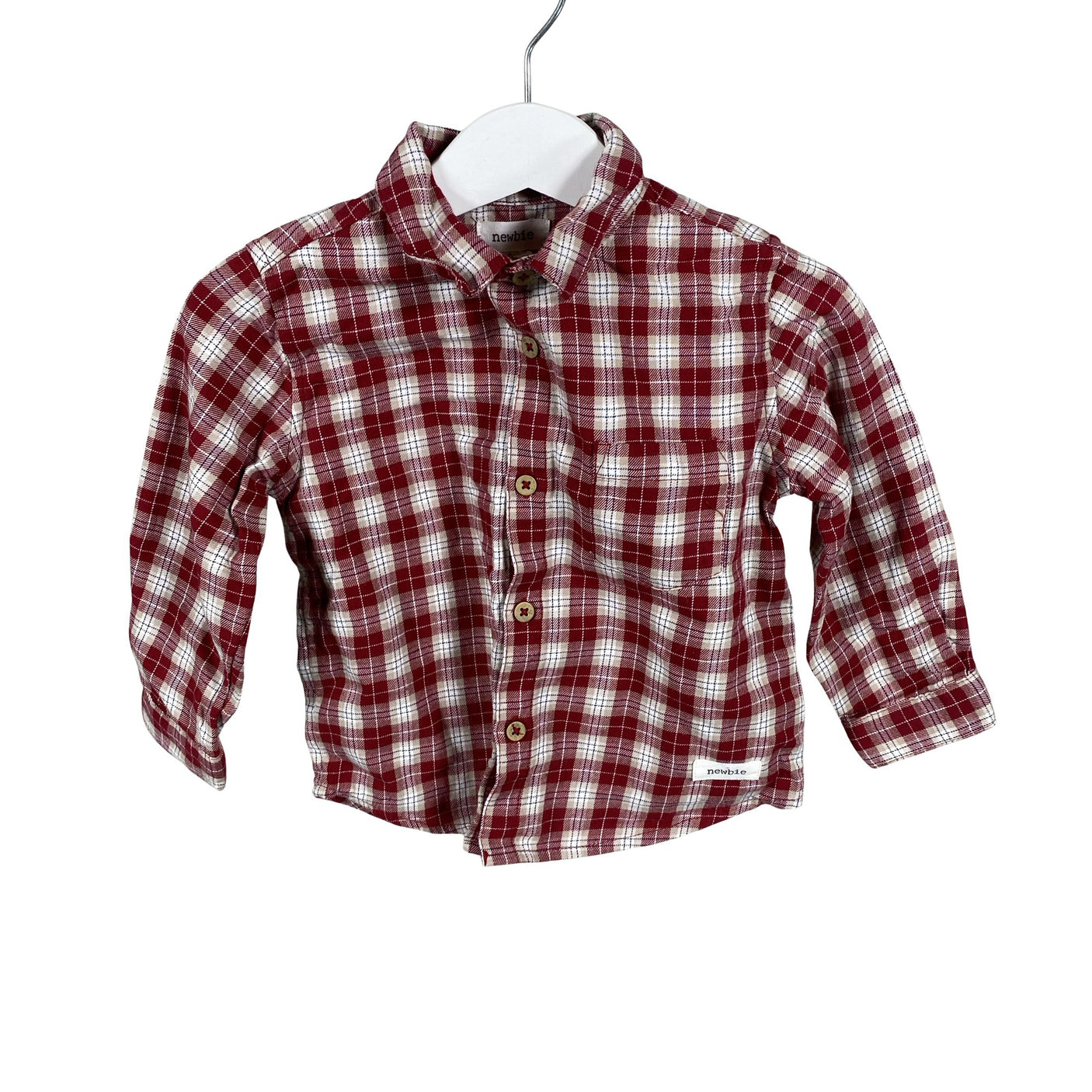 Unisex Newbie - Kauluspaita, koko 74 - 80 - Punainen (1)