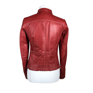 Naisten Esprit - Nahkatakki, koko 34 - Punainen (2)