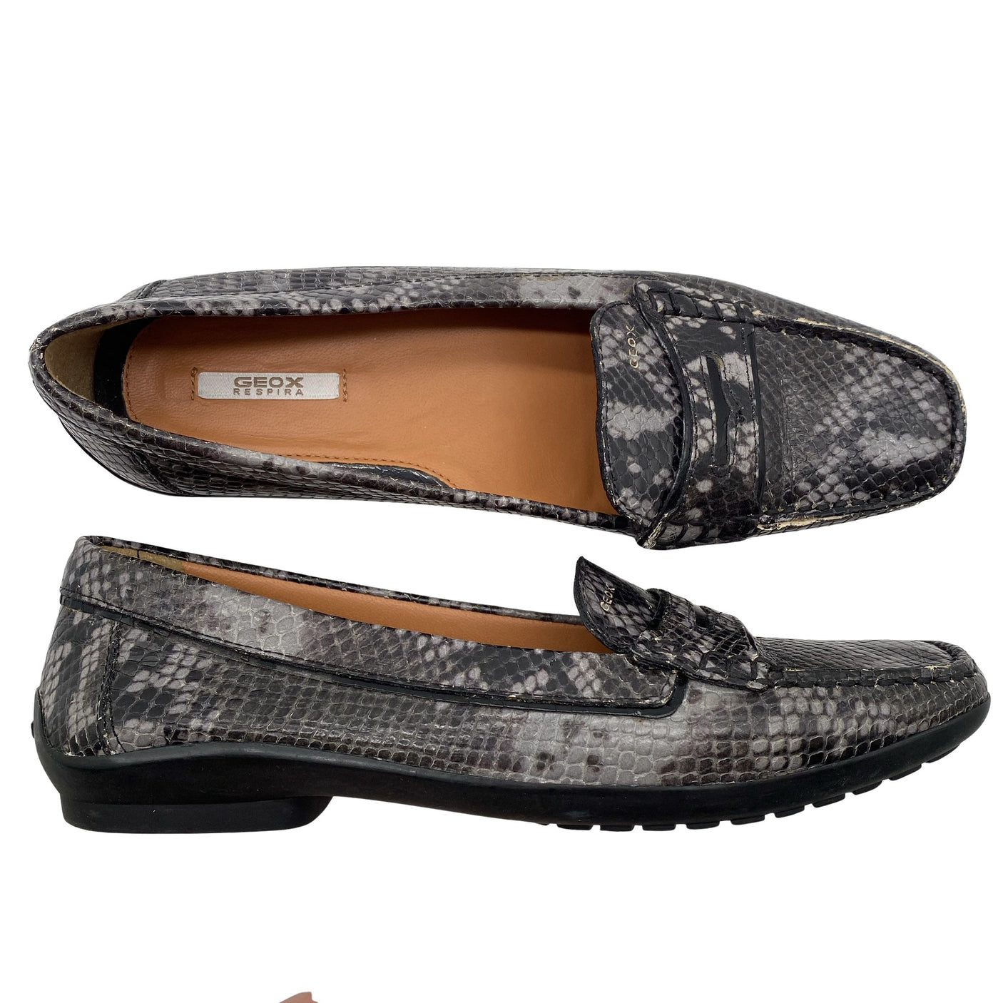 Naisten Geox - Loaferit, koko 38 - Harmaa (1)