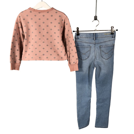 Tyttöjen Mayoral - Collegepaita, koko 116 - 122 - Vaaleanpunainen (2)