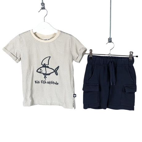 Unisex POMPdeLUX - Collegeshortsit, koko 110 - 116 - Sininen ()