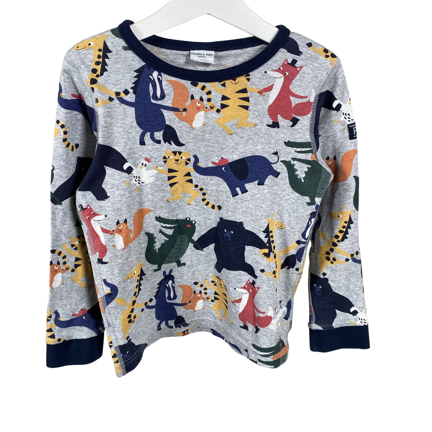 Unisex Polarn O. Pyret - Trikoopaita, koko 110 - 116 - Harmaa (1)