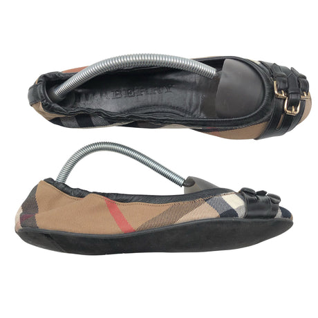 Naisten Burberry - Ballerinat, koko 38 - Musta ()