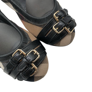 Naisten Burberry - Ballerinat, koko 38 - Musta (3)