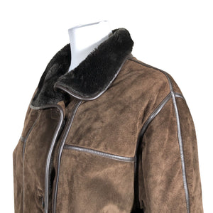 Naisten Saki - Nahkatakki, koko 36 - Ruskea (2)