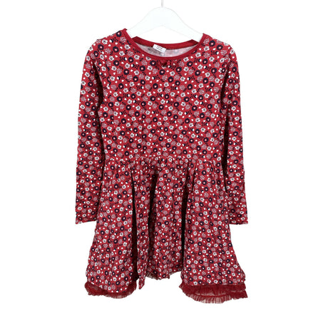 Tyttöjen Polarn O. Pyret - Trikoomekko, koko 122 - 128 - Punainen ()