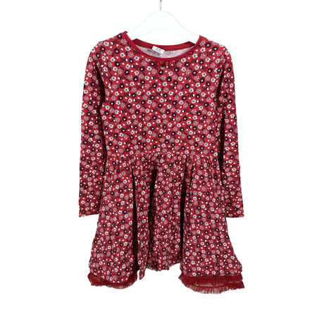 Tyttöjen Polarn O. Pyret - Trikoomekko, koko 122 - 128 - Punainen (2)