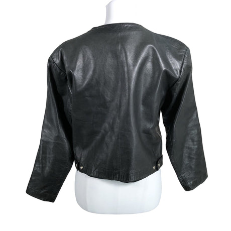 Naisten Galeries Lafayette - Nahkatakki, koko 38 - Musta (2)