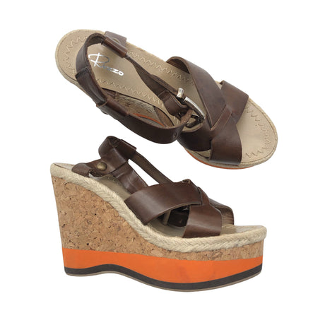 Naisten Rizzo - Kiilakorkosandaalit, koko 36 - Ruskea (2)