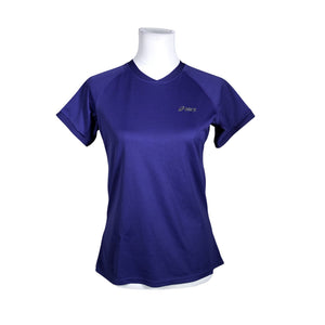 Naisten Asics - Urheilupaita, lyhyet hihat, koko 40 - Violetti (1)