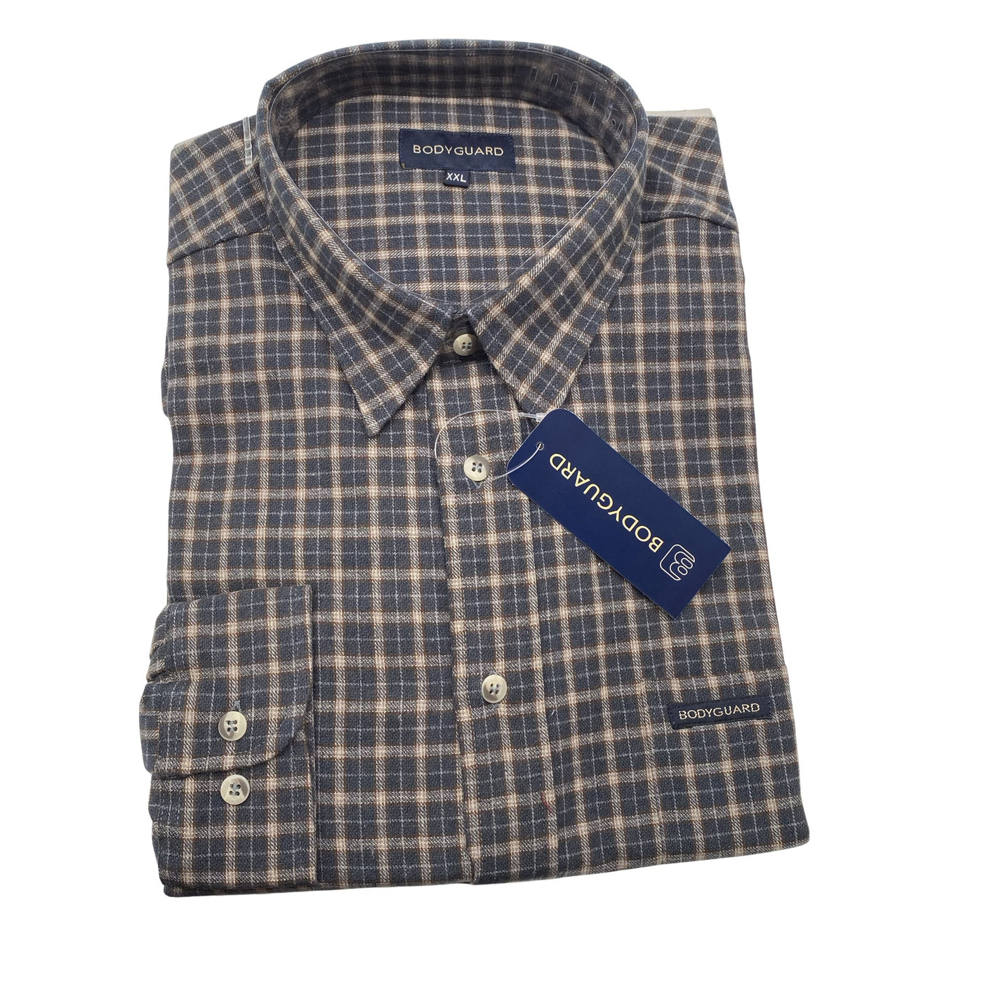 Miesten Bodyguard - Kauluspaita, koko XXL - Ruskea (1)