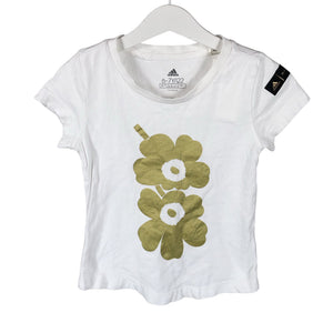Tyttöjen Adidas - T-paita, koko 116 - 122 - Valkoinen (1)
