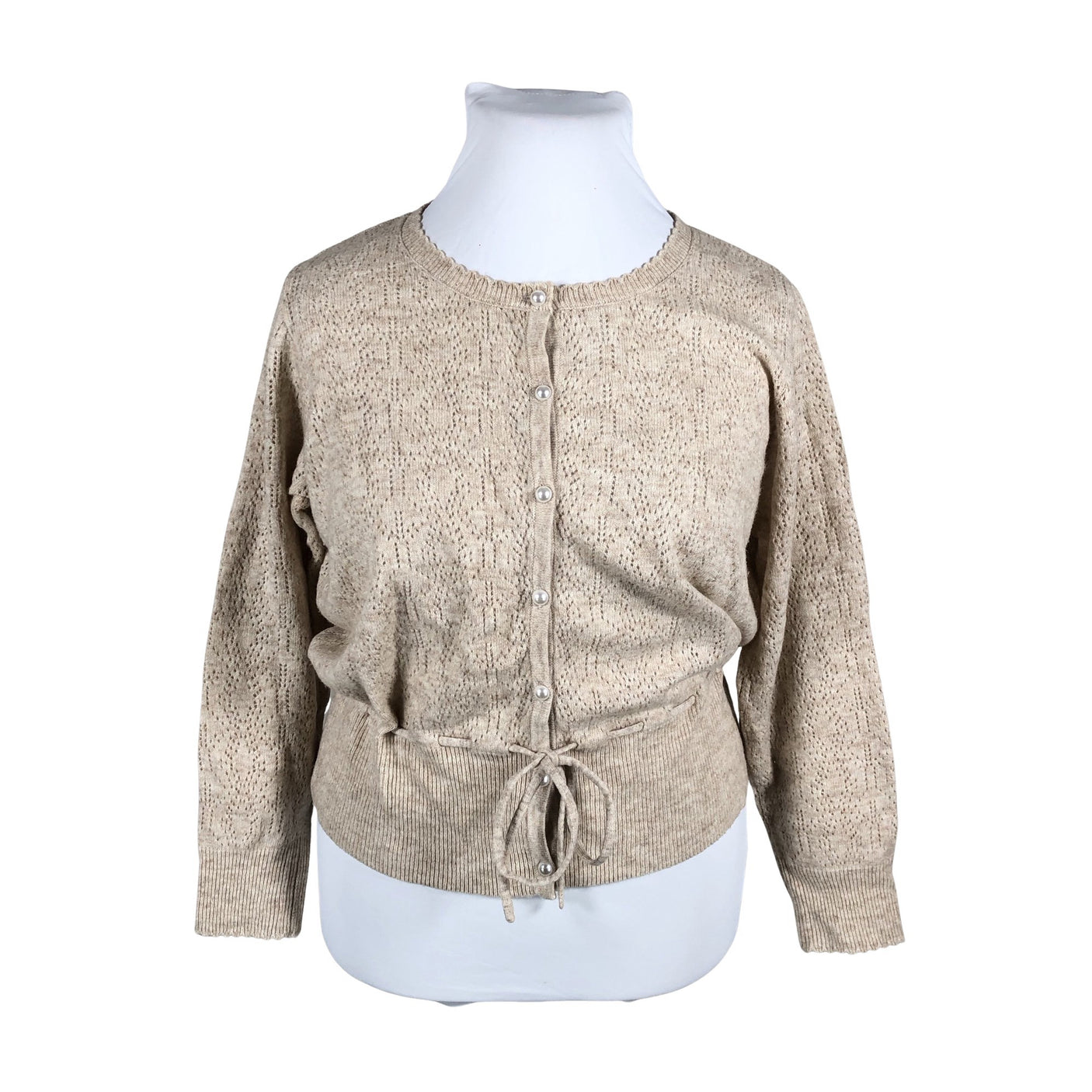 Naisten Cream - Neuletakki, koko 40 - Beige (1)