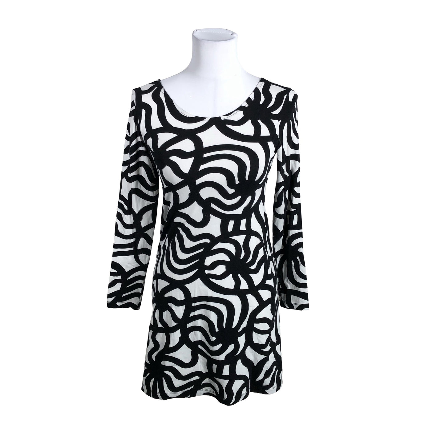 Naisten Marimekko - Trikoomekko, koko 34 - Valkoinen (1)