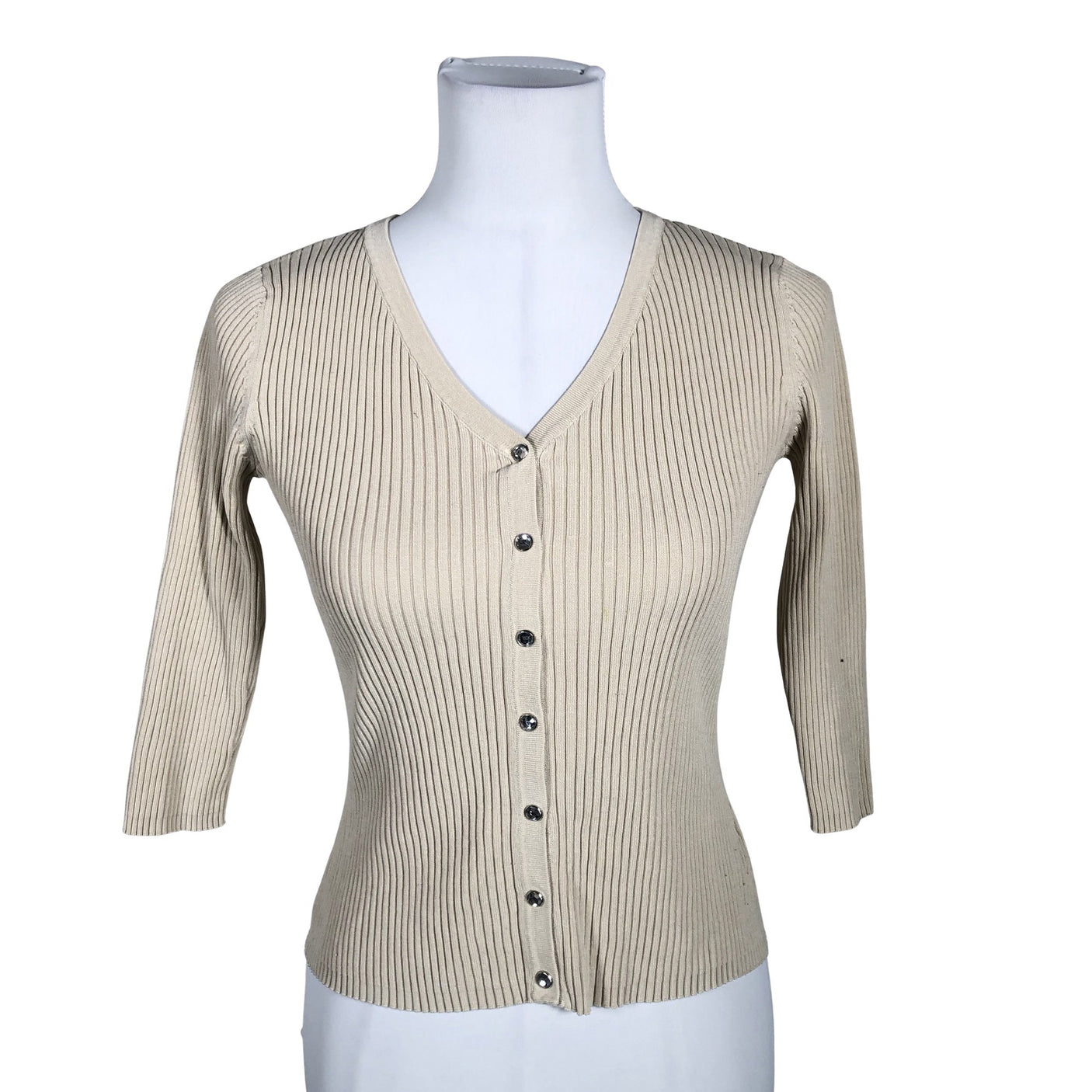 Naisten August Silk - Neuletakki, koko 36 - Beige (2)