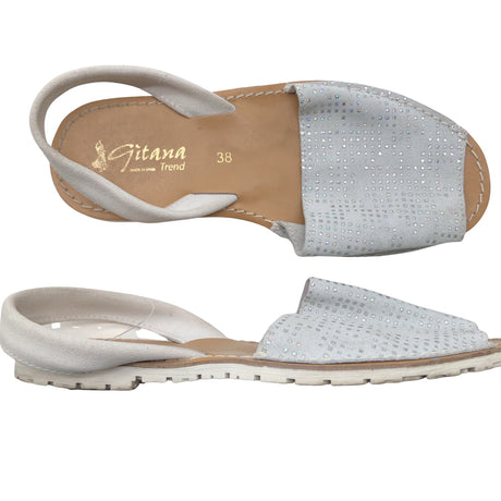 Naisten Gitana - Sandaalit, koko 38 - Hopea (2)