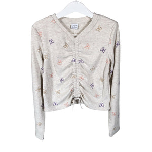 Tyttöjen Lindex - Trikoopaita, koko 134 - 140 - Beige (1)