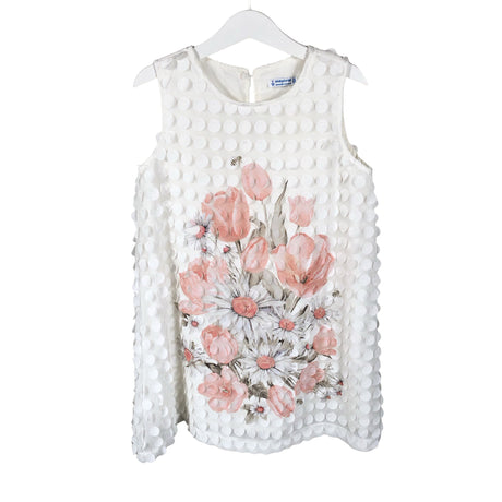 Tyttöjen Mayoral - Juhlamekko, koko 116 - 122 - Valkoinen ()