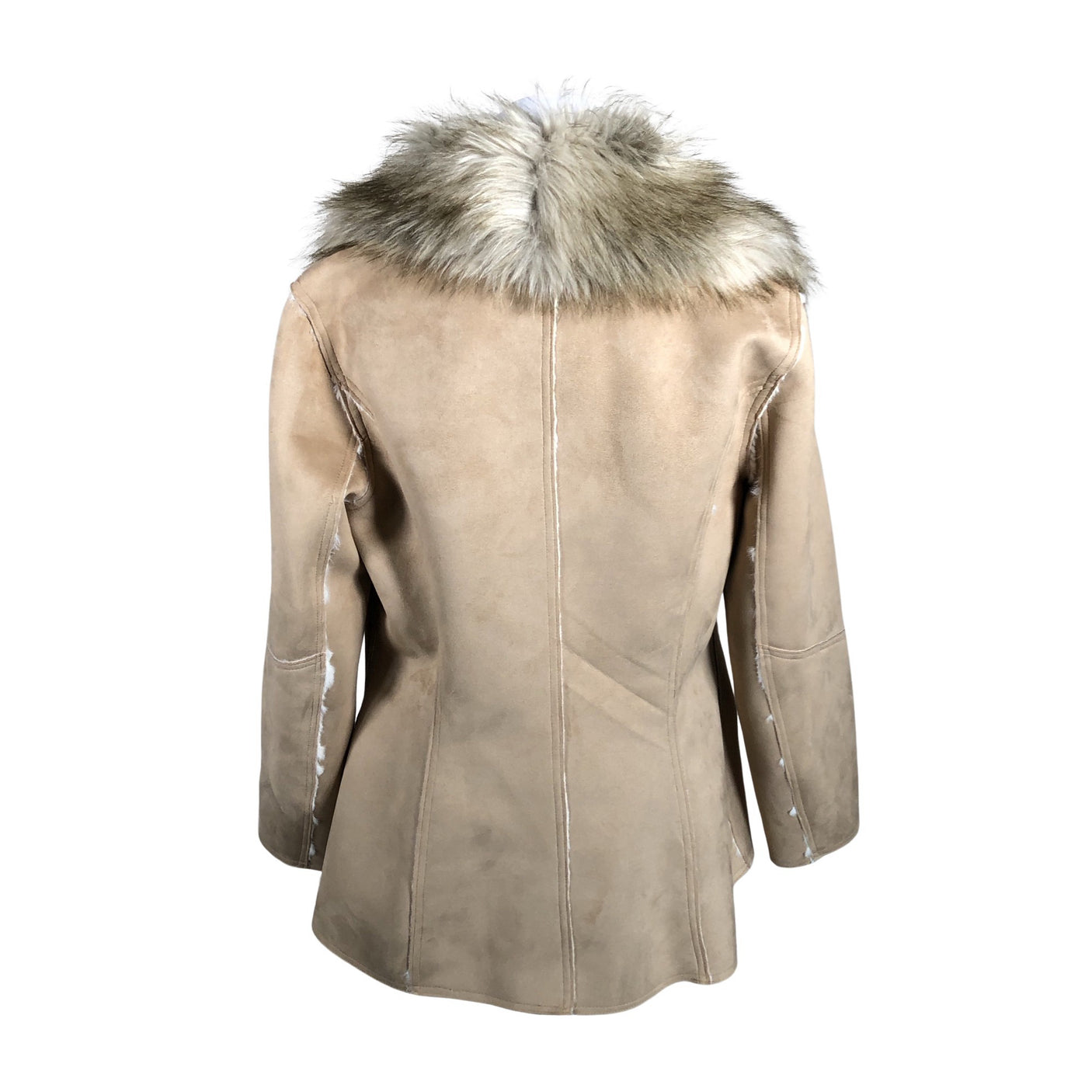 Naisten Benetton - Nahkatakki, koko 40 - Beige (2)