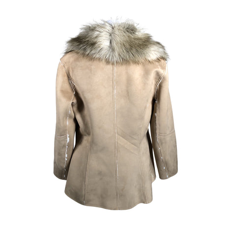 Naisten Benetton - Nahkatakki, koko 40 - Beige (2)