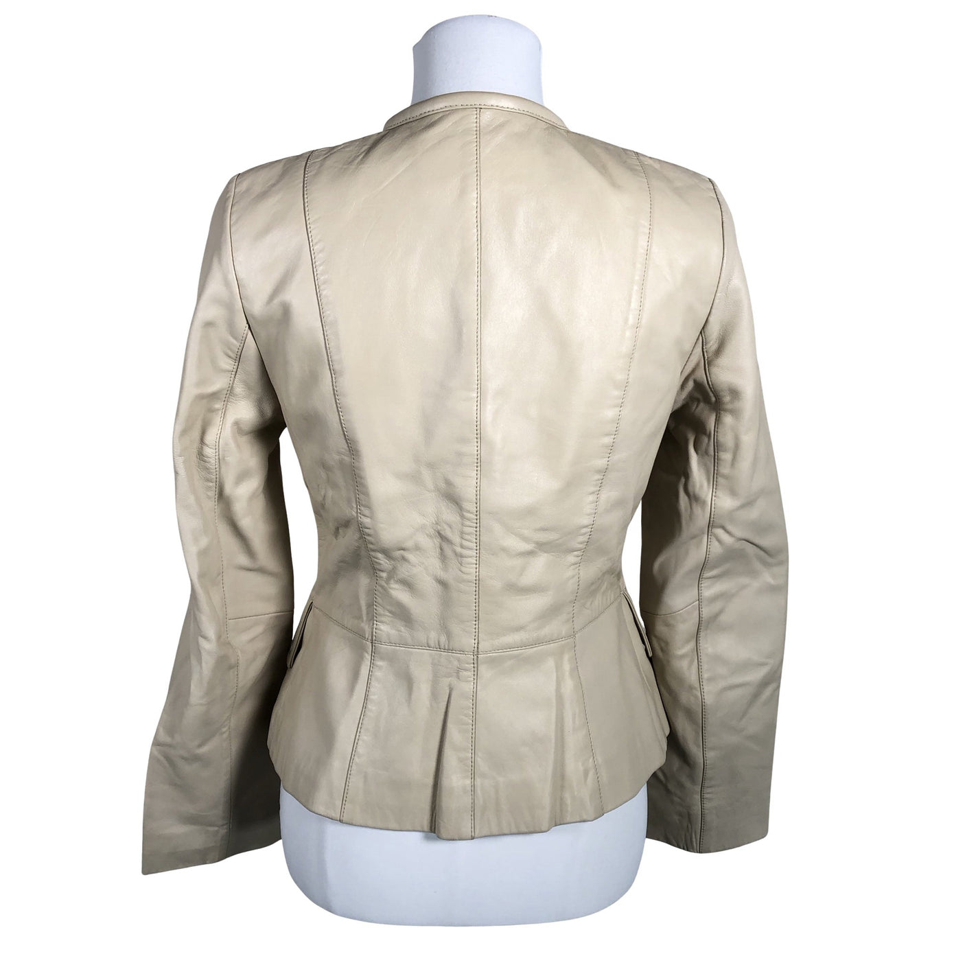 Naisten Andiata - Nahkatakki, koko 36 - Beige (3)